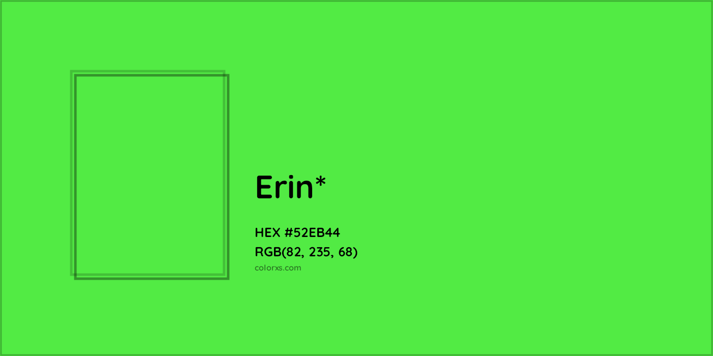 HEX #52EB44 Color Name, Color Code, Palettes, Similar Paints, Images