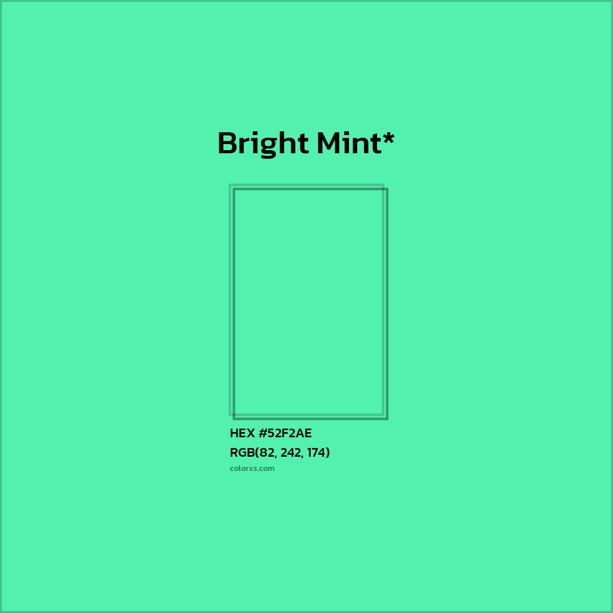 HEX #52F2AE Color Name, Color Code, Palettes, Similar Paints, Images