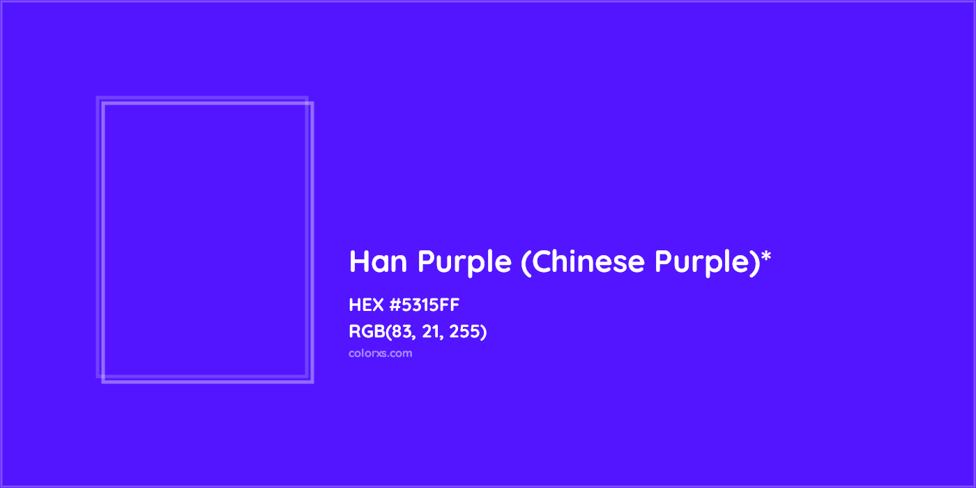 HEX #5315FF Color Name, Color Code, Palettes, Similar Paints, Images