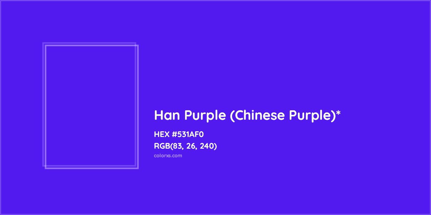 HEX #531AF0 Color Name, Color Code, Palettes, Similar Paints, Images