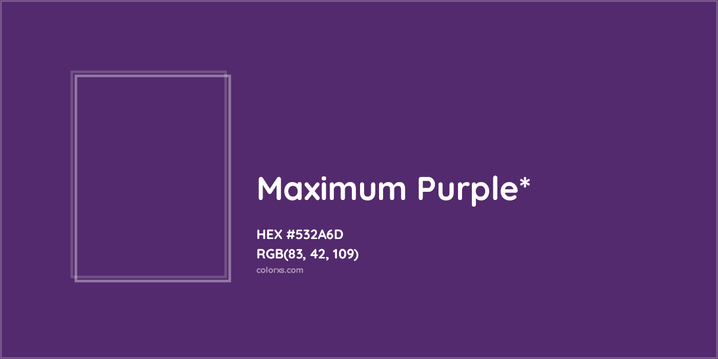 HEX #532A6D Color Name, Color Code, Palettes, Similar Paints, Images