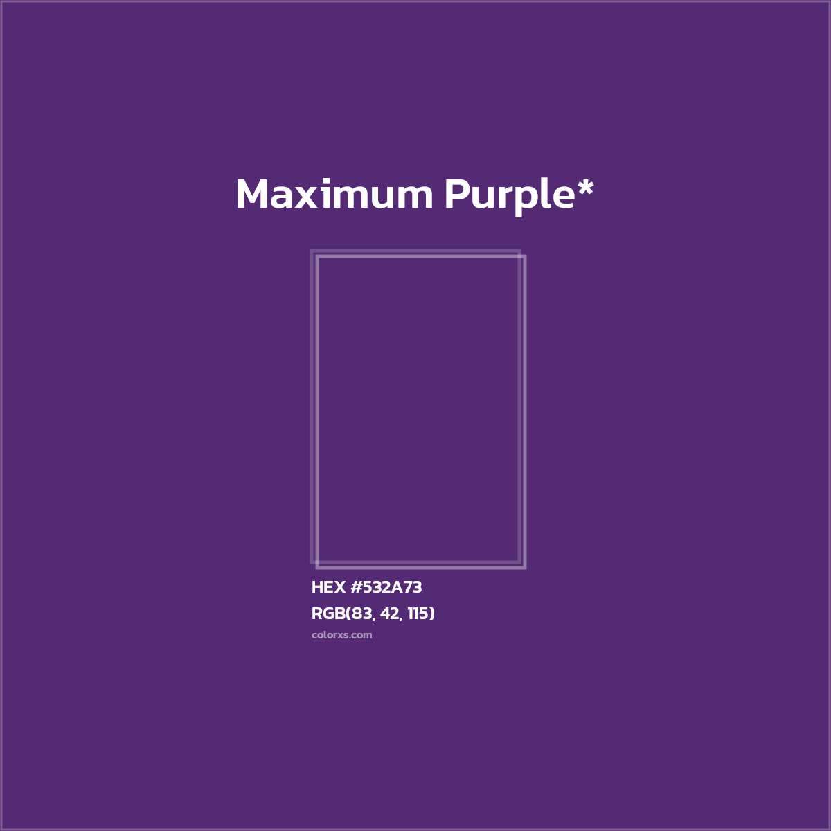 HEX #532A73 Color Name, Color Code, Palettes, Similar Paints, Images