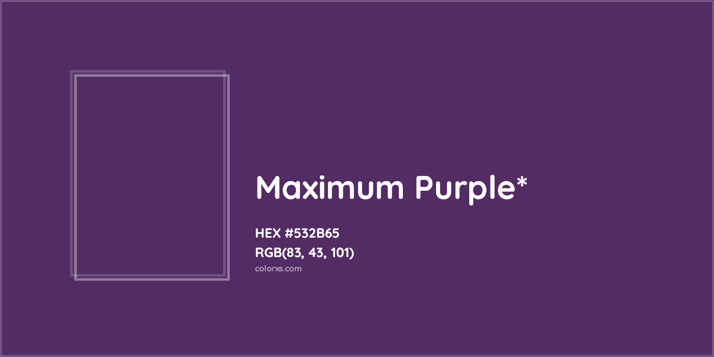 HEX #532B65 Color Name, Color Code, Palettes, Similar Paints, Images