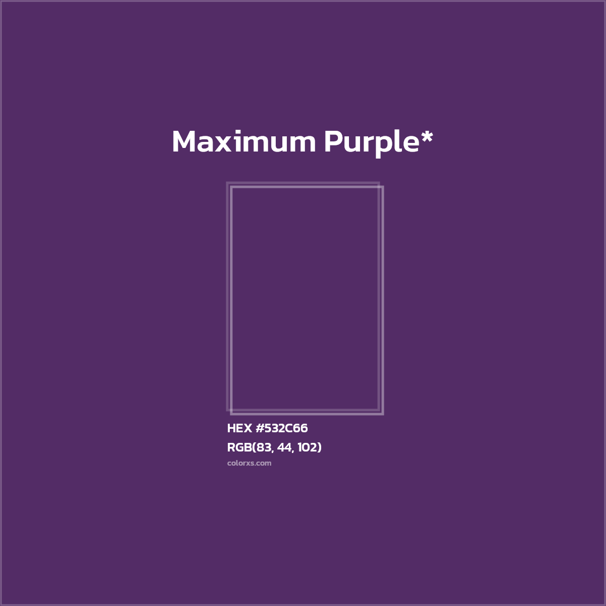 HEX #532C66 Color Name, Color Code, Palettes, Similar Paints, Images