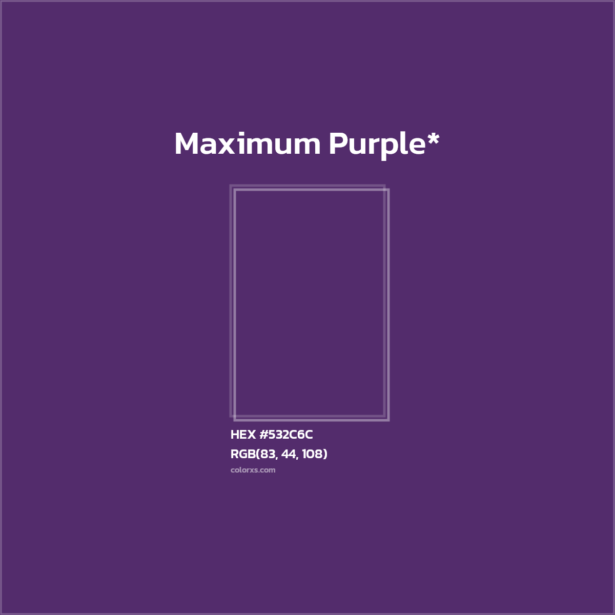 HEX #532C6C Color Name, Color Code, Palettes, Similar Paints, Images