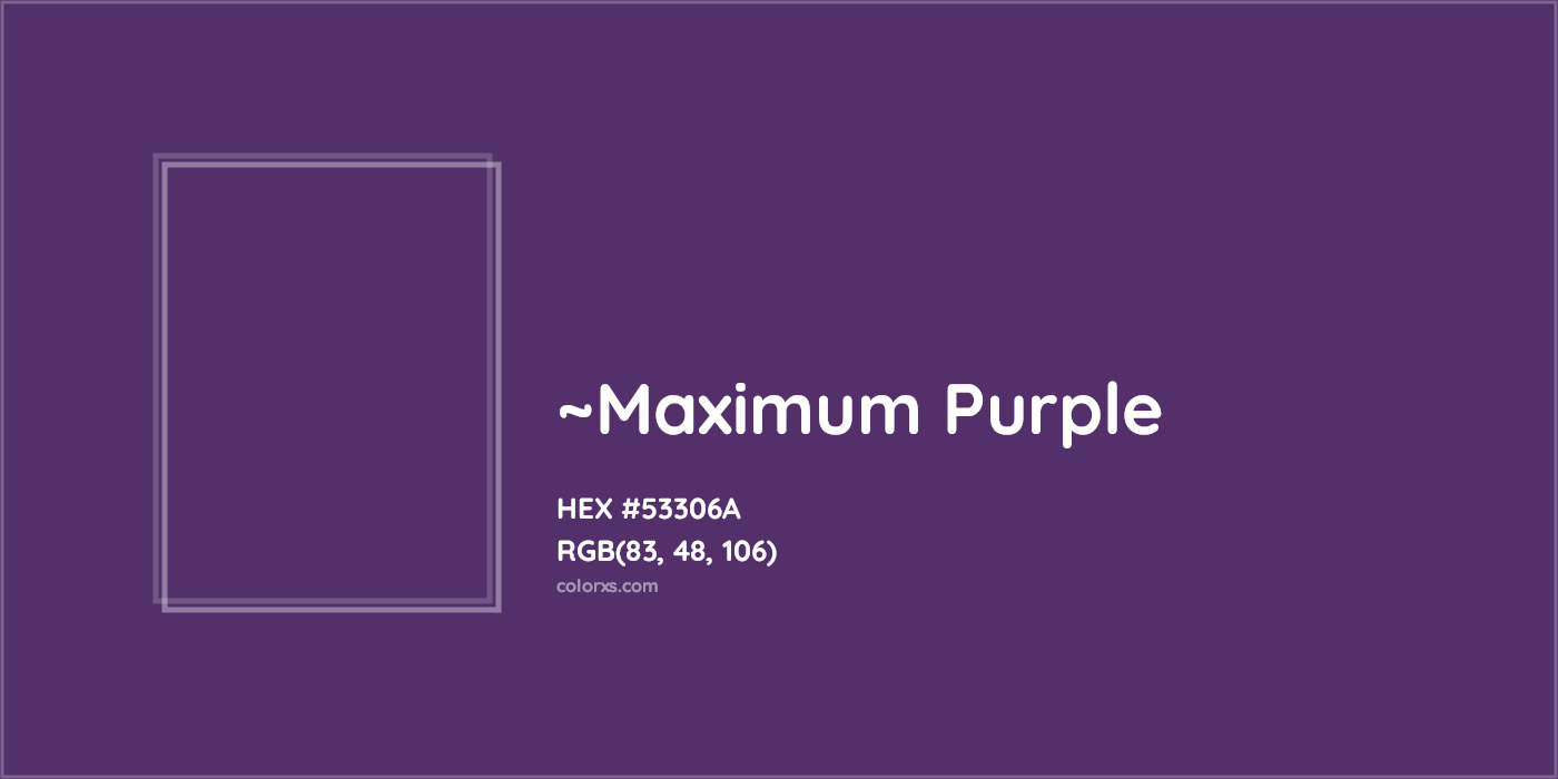 HEX #53306A Color Name, Color Code, Palettes, Similar Paints, Images