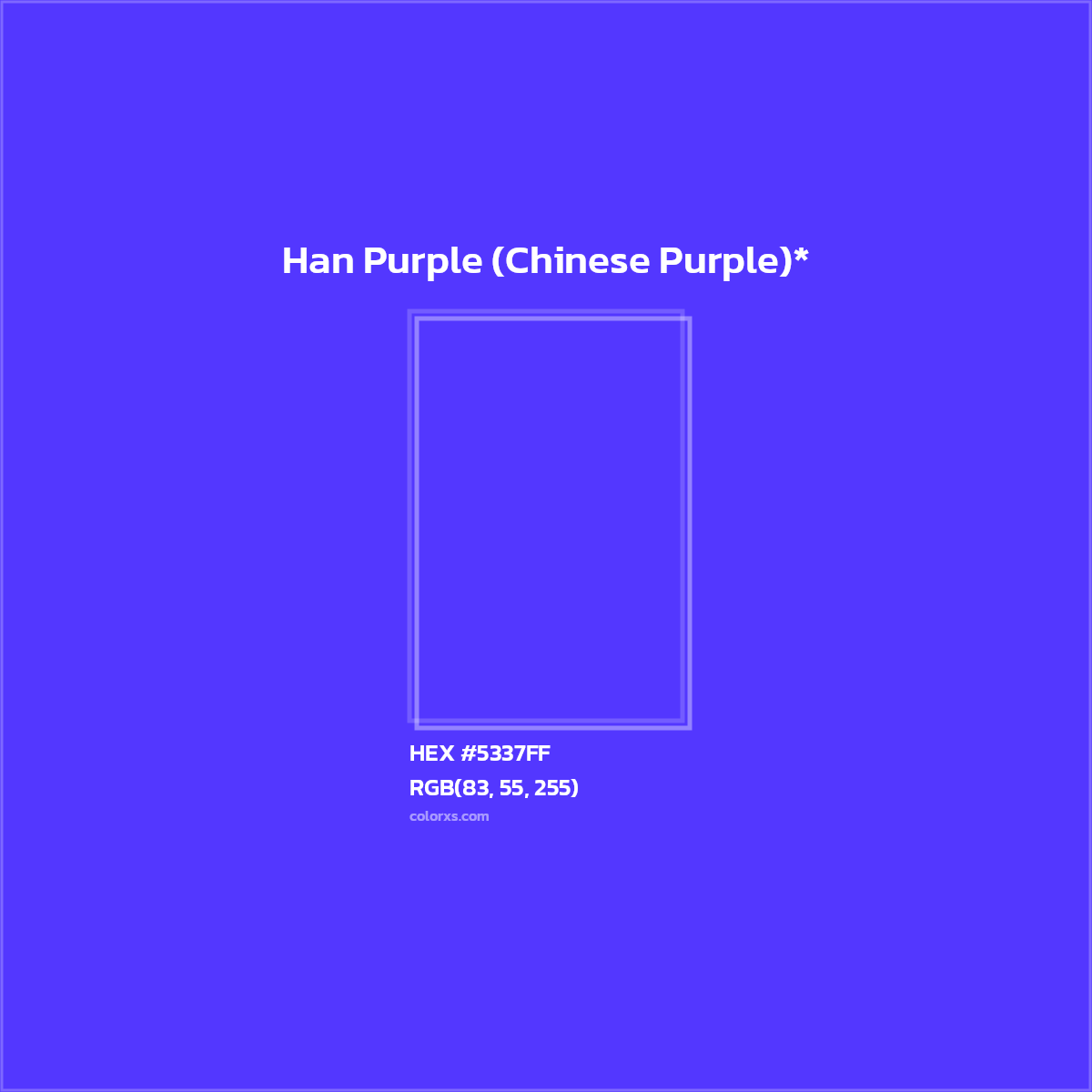 HEX #5337FF Color Name, Color Code, Palettes, Similar Paints, Images