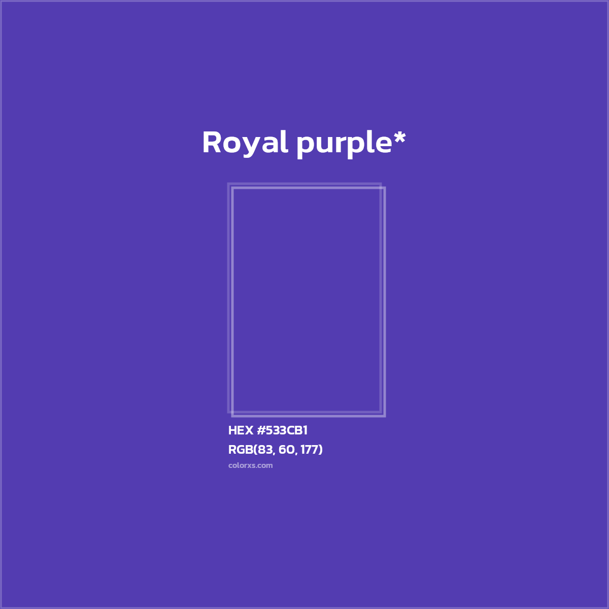 HEX #533CB1 Color Name, Color Code, Palettes, Similar Paints, Images