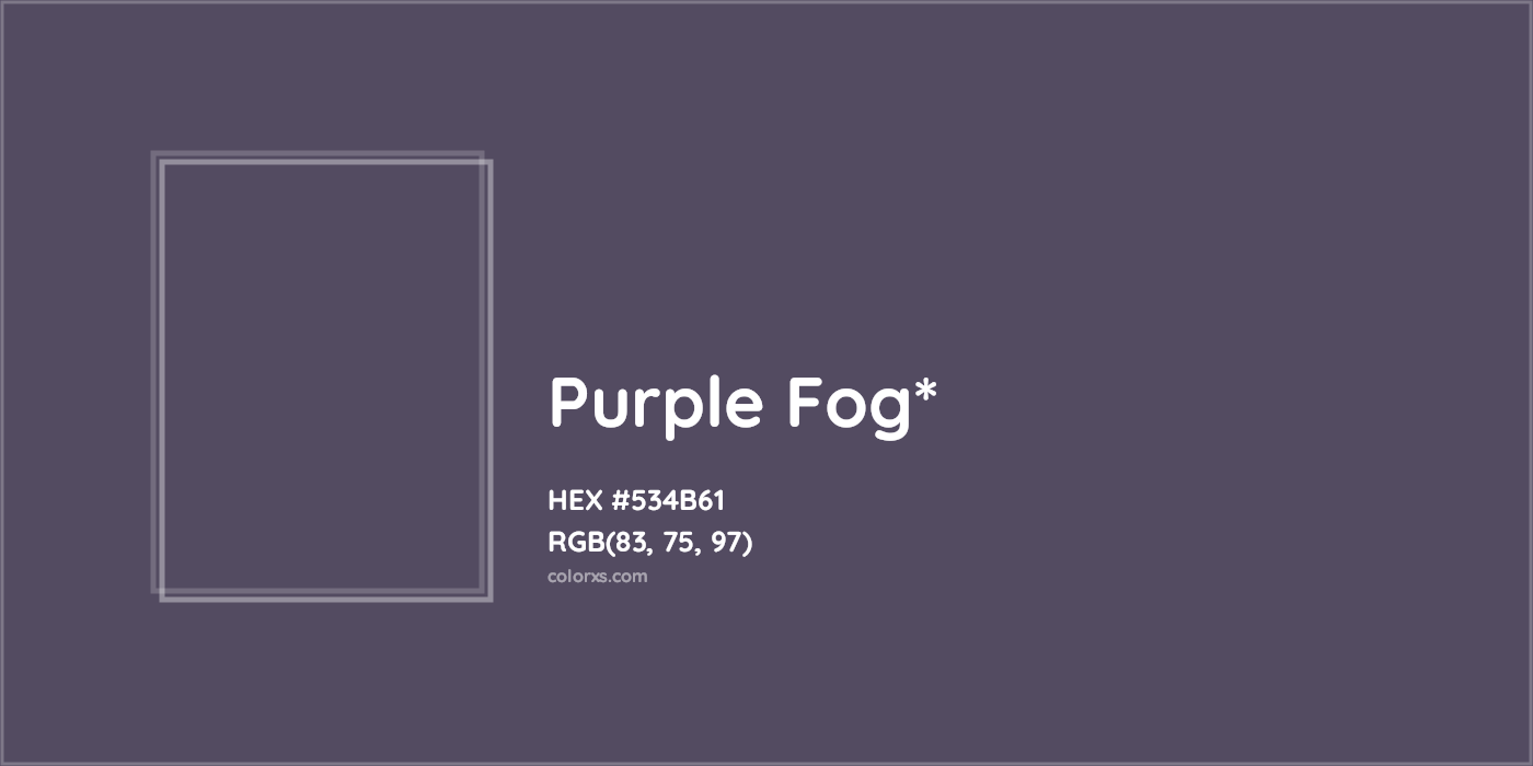 HEX #534B61 Color Name, Color Code, Palettes, Similar Paints, Images