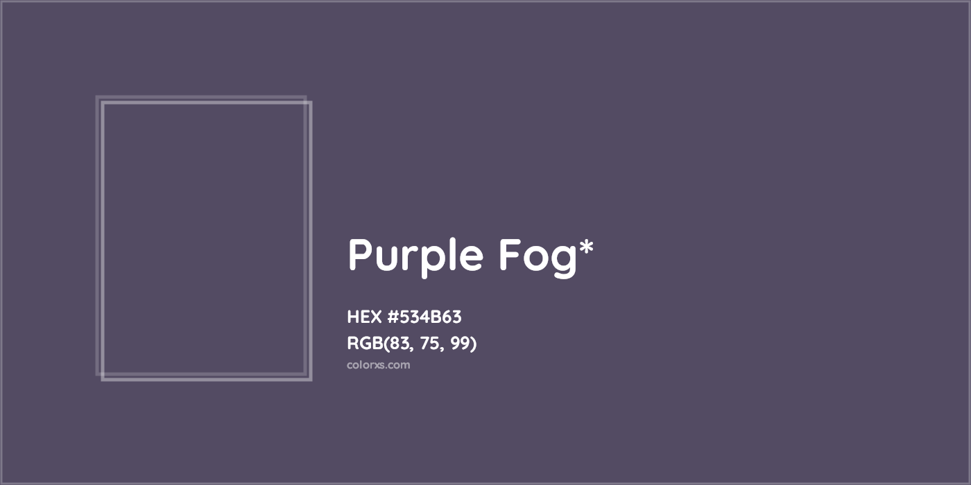 HEX #534B63 Color Name, Color Code, Palettes, Similar Paints, Images