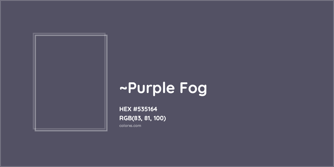 HEX #535164 Color Name, Color Code, Palettes, Similar Paints, Images