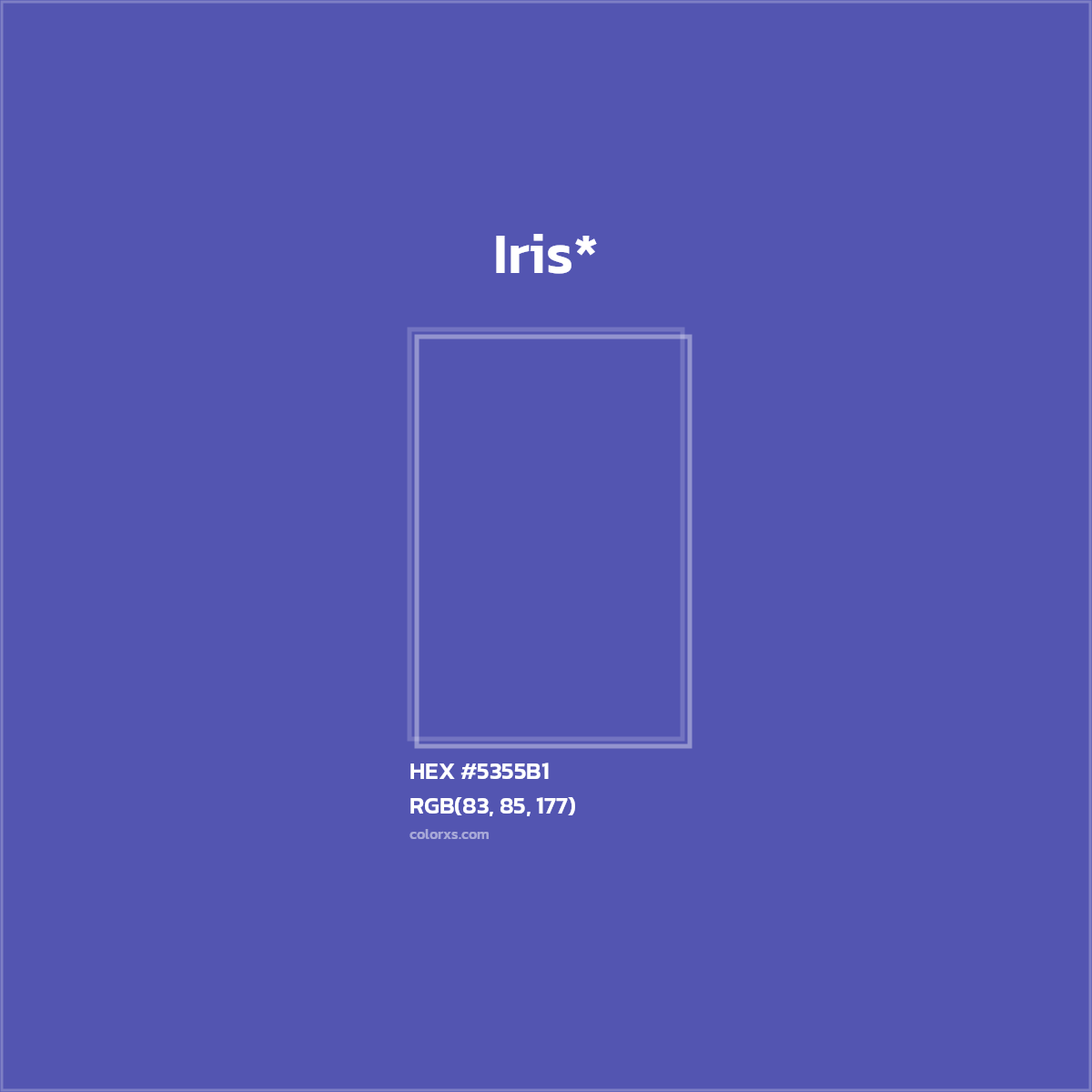 HEX #5355B1 Color Name, Color Code, Palettes, Similar Paints, Images