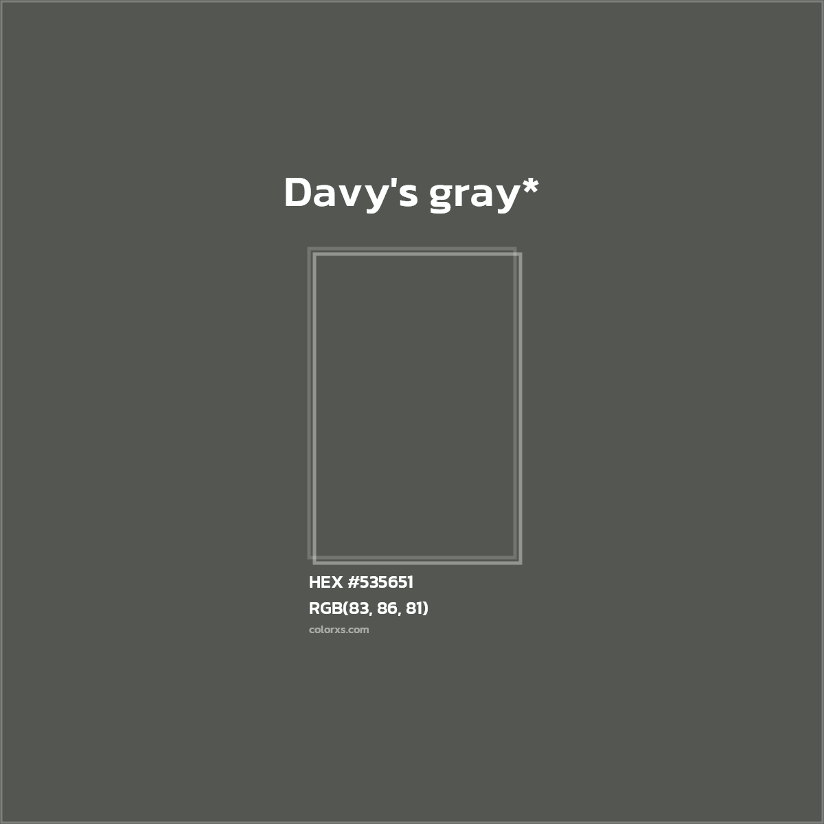 HEX #535651 Color Name, Color Code, Palettes, Similar Paints, Images
