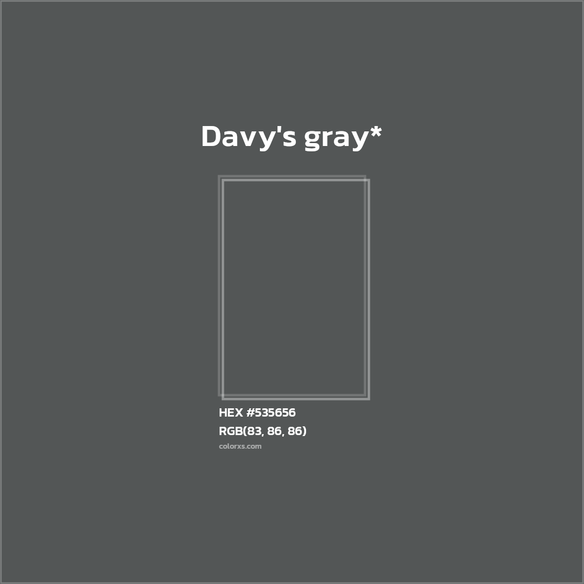 HEX #535656 Color Name, Color Code, Palettes, Similar Paints, Images