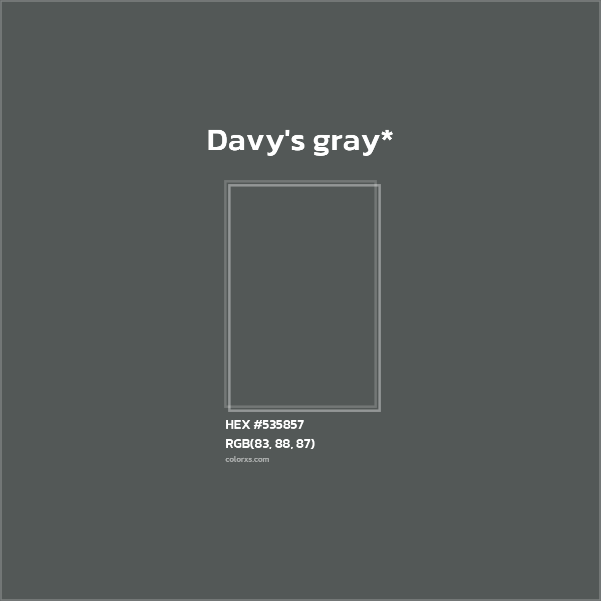 HEX #535857 Color Name, Color Code, Palettes, Similar Paints, Images