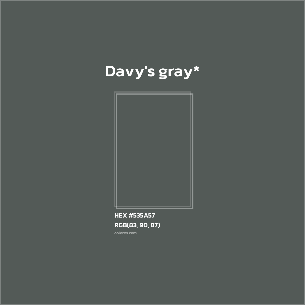 HEX #535A57 Color Name, Color Code, Palettes, Similar Paints, Images
