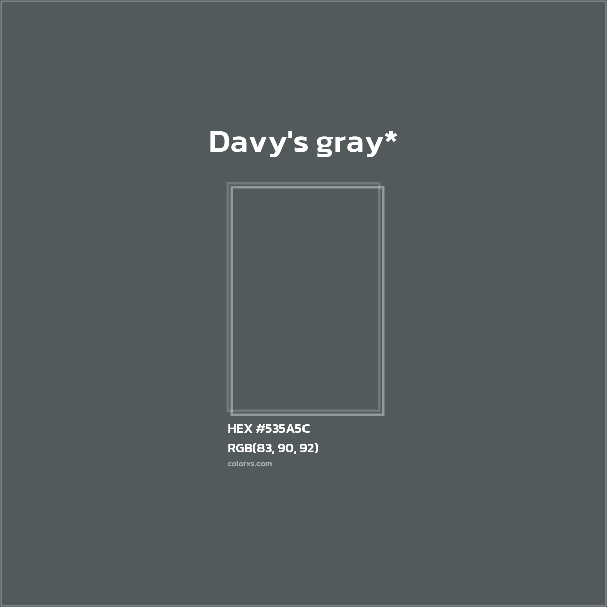 HEX #535A5C Color Name, Color Code, Palettes, Similar Paints, Images