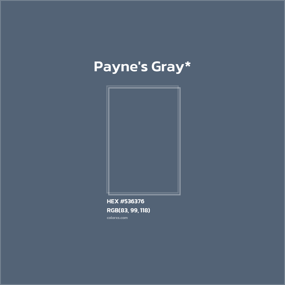 HEX #536376 Color Name, Color Code, Palettes, Similar Paints, Images