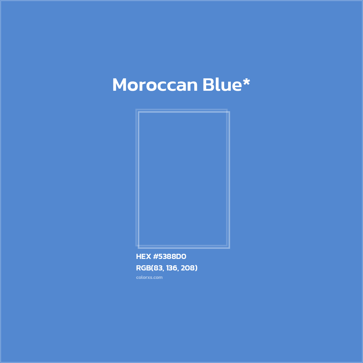 HEX #5388D0 Color Name, Color Code, Palettes, Similar Paints, Images