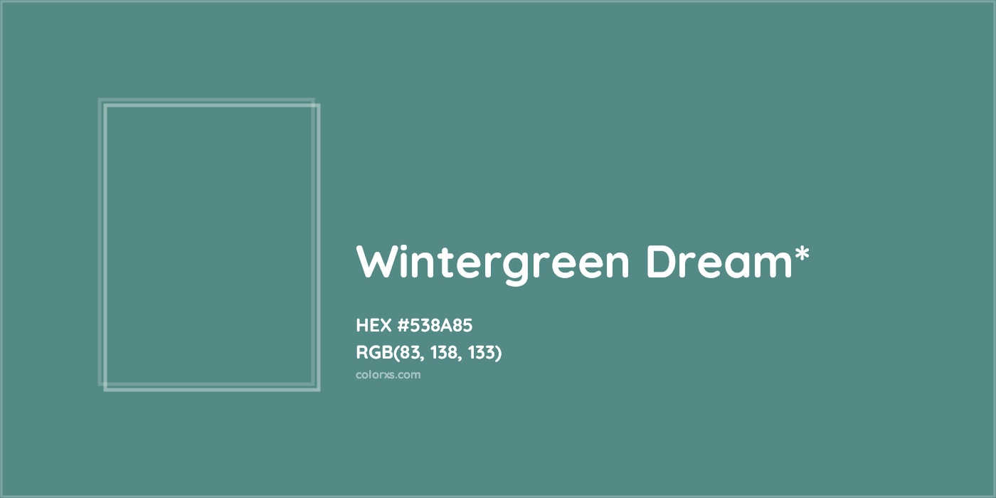 HEX #538A85 Color Name, Color Code, Palettes, Similar Paints, Images