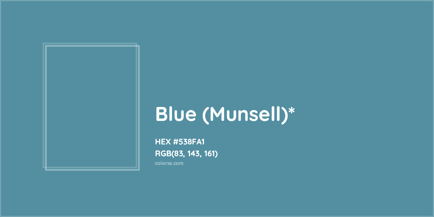 HEX #538FA1 Color Name, Color Code, Palettes, Similar Paints, Images