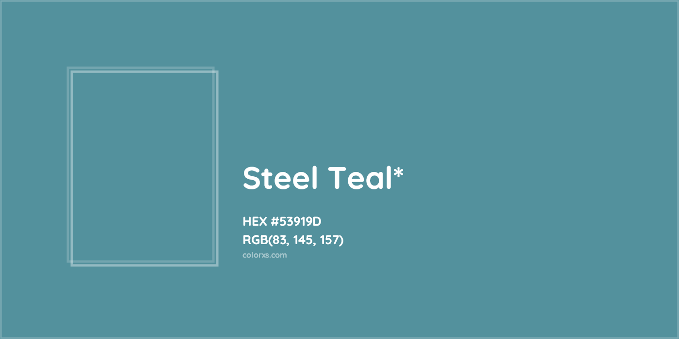 HEX #53919D Color Name, Color Code, Palettes, Similar Paints, Images