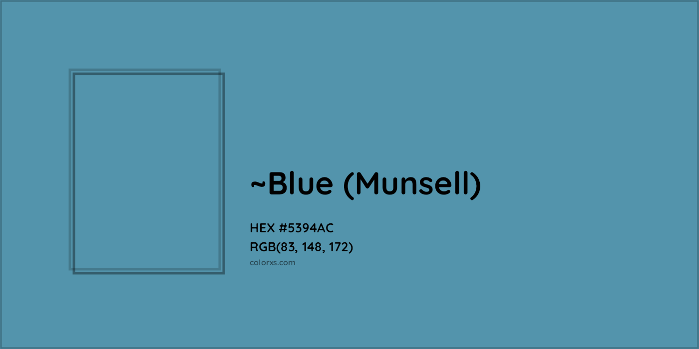 HEX #5394AC Color Name, Color Code, Palettes, Similar Paints, Images