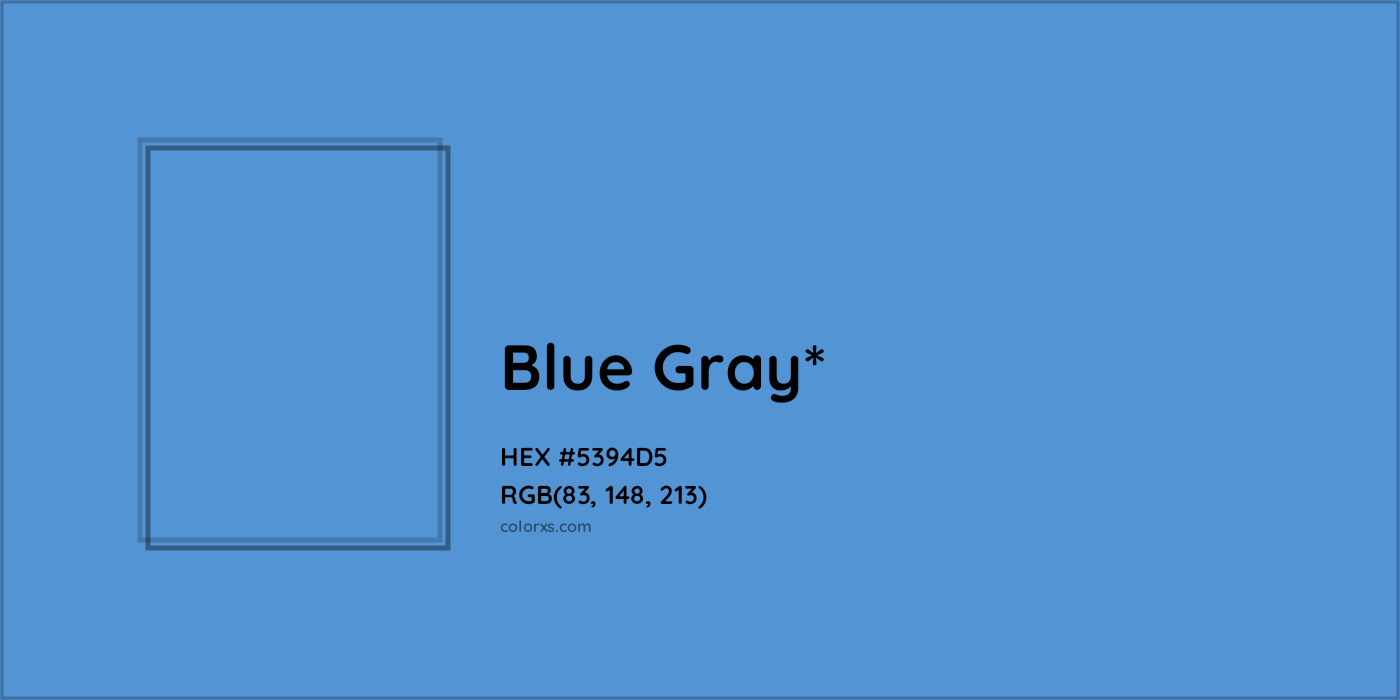 HEX #5394D5 Color Name, Color Code, Palettes, Similar Paints, Images