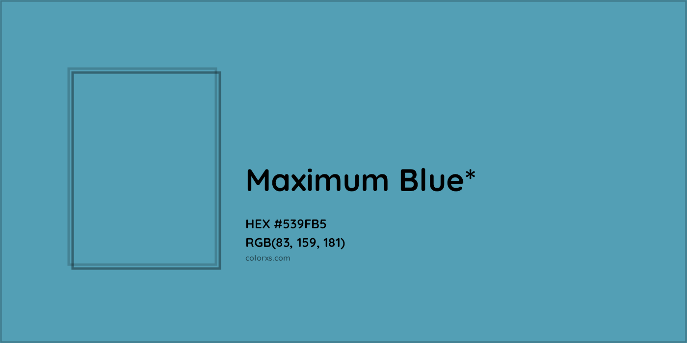 HEX #539FB5 Color Name, Color Code, Palettes, Similar Paints, Images
