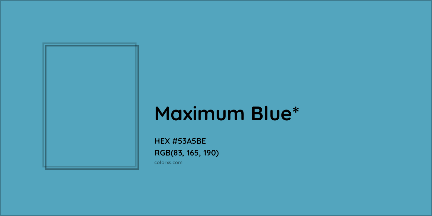 HEX #53A5BE Color Name, Color Code, Palettes, Similar Paints, Images