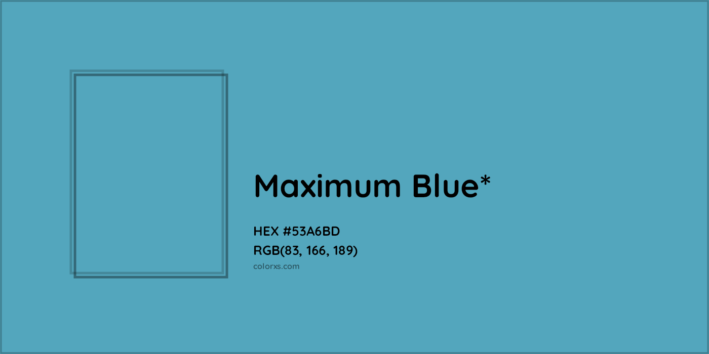 HEX #53A6BD Color Name, Color Code, Palettes, Similar Paints, Images