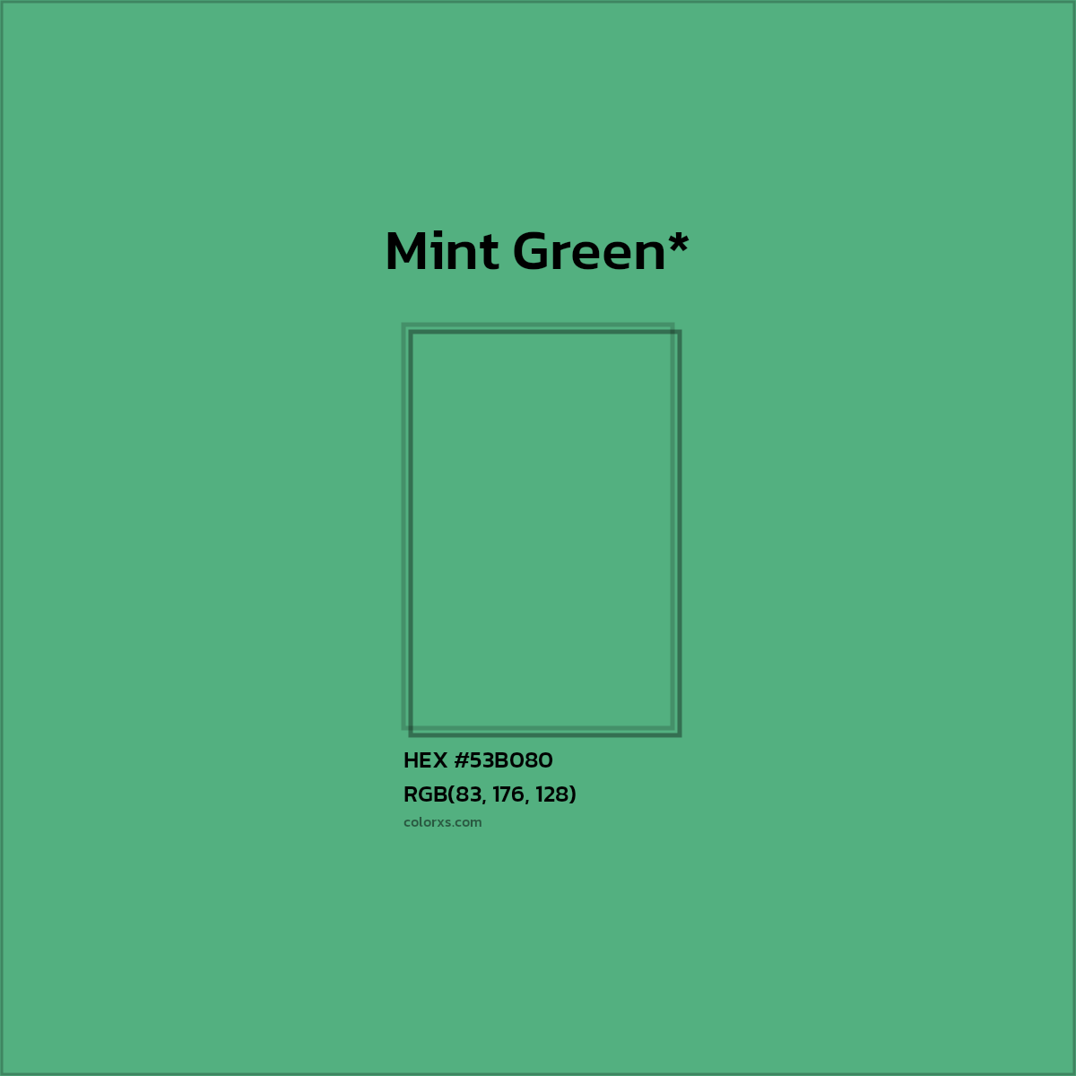 HEX #53B080 Color Name, Color Code, Palettes, Similar Paints, Images
