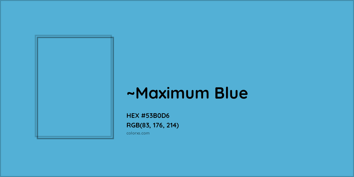 HEX #53B0D6 Color Name, Color Code, Palettes, Similar Paints, Images