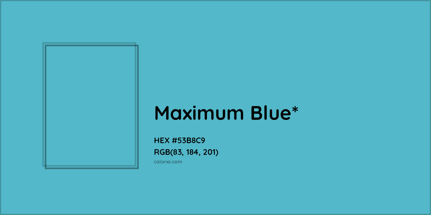 HEX #53B8C9 Color Name, Color Code, Palettes, Similar Paints, Images