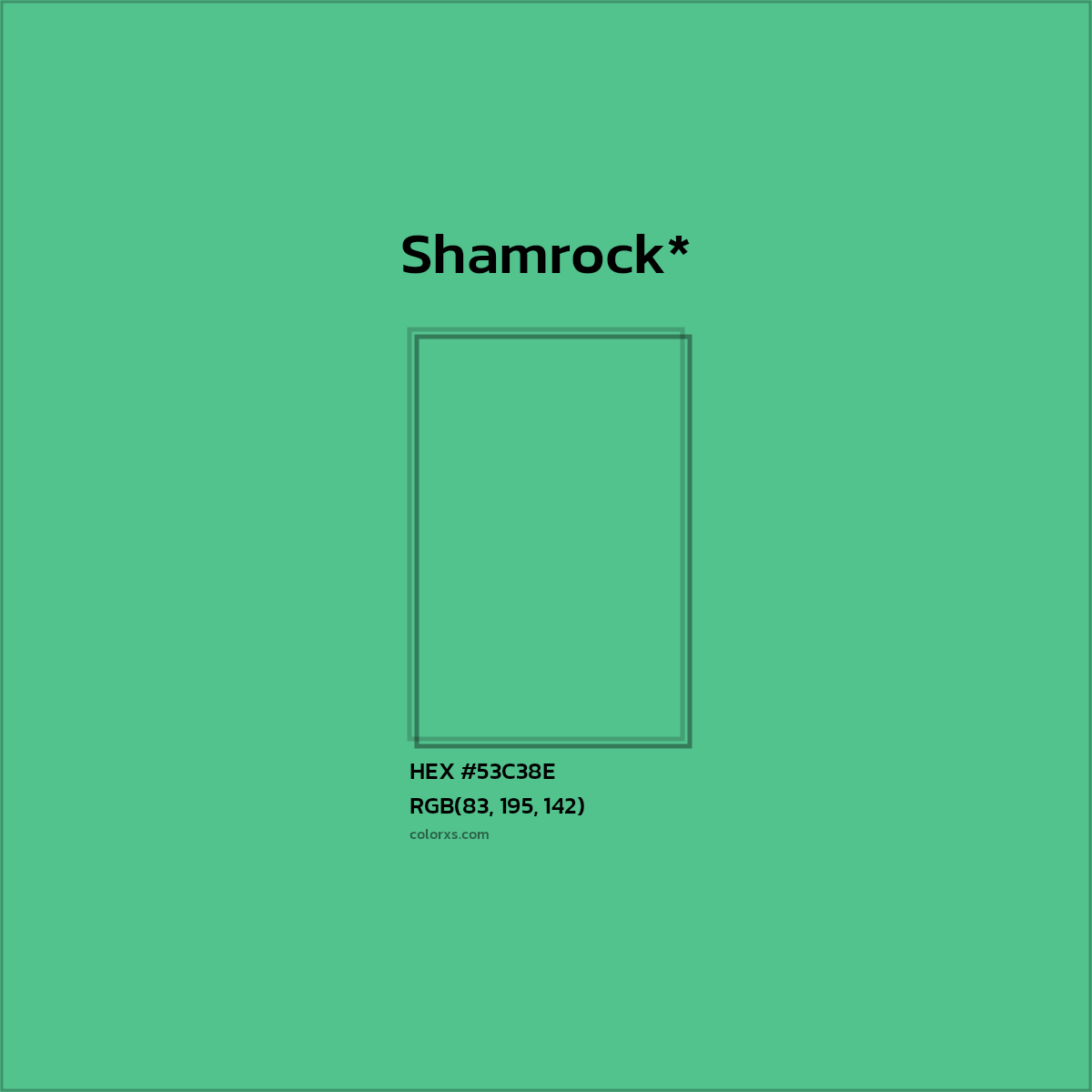 HEX #53C38E Color Name, Color Code, Palettes, Similar Paints, Images