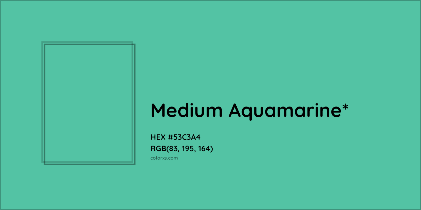 HEX #53C3A4 Color Name, Color Code, Palettes, Similar Paints, Images