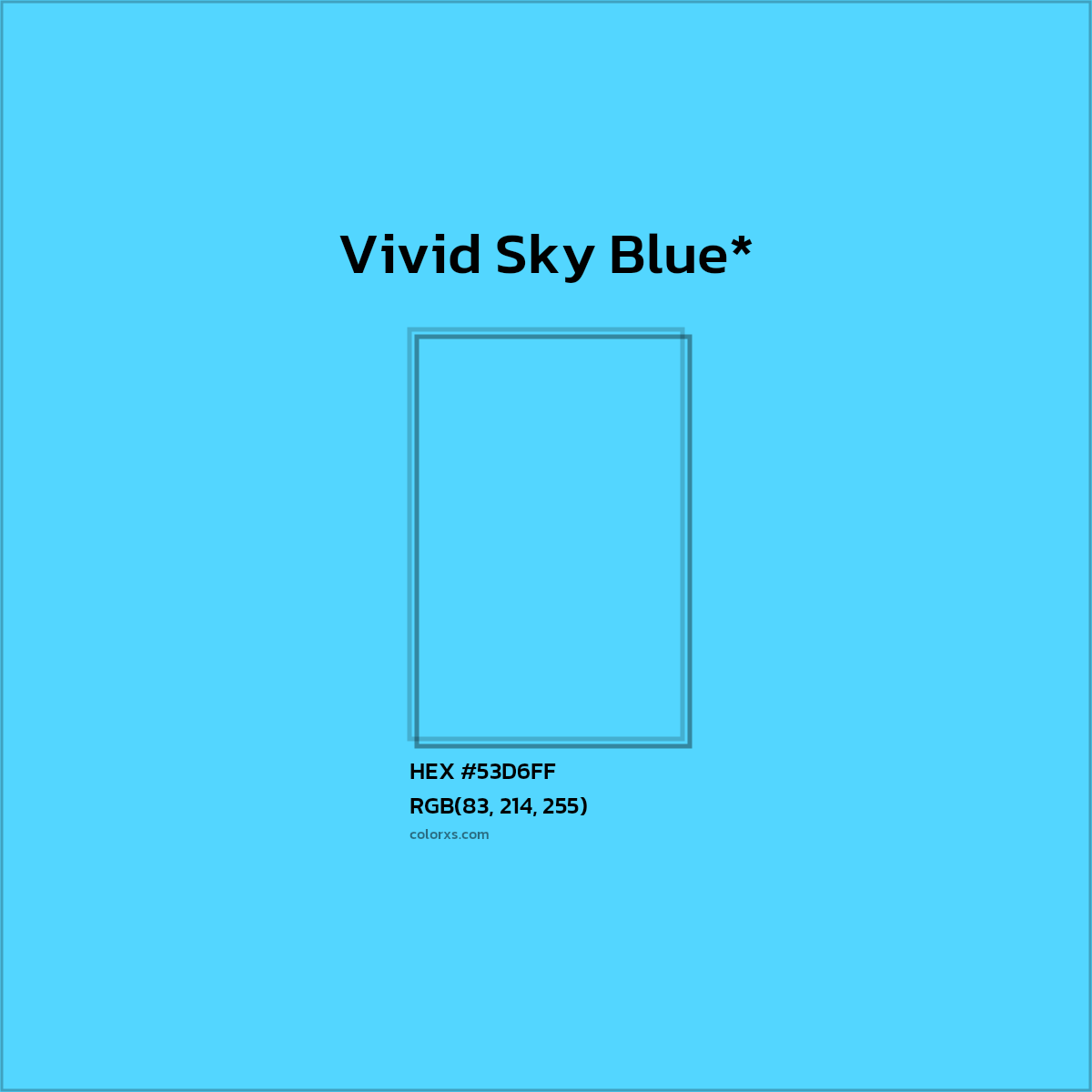 HEX #53D6FF Color Name, Color Code, Palettes, Similar Paints, Images