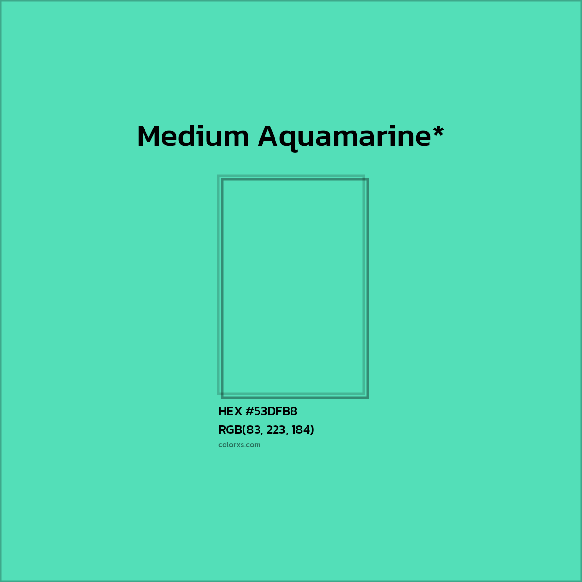 HEX #53DFB8 Color Name, Color Code, Palettes, Similar Paints, Images