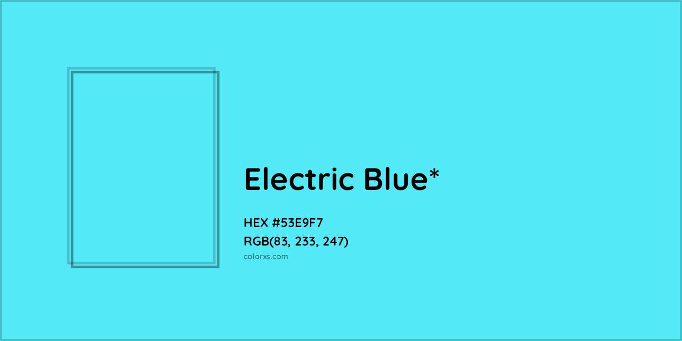 HEX #53E9F7 Color Name, Color Code, Palettes, Similar Paints, Images