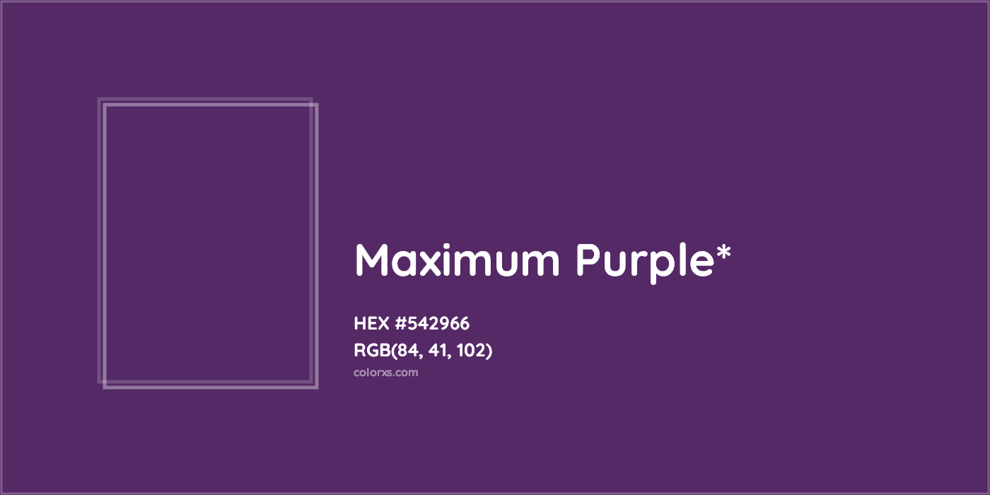 HEX #542966 Color Name, Color Code, Palettes, Similar Paints, Images
