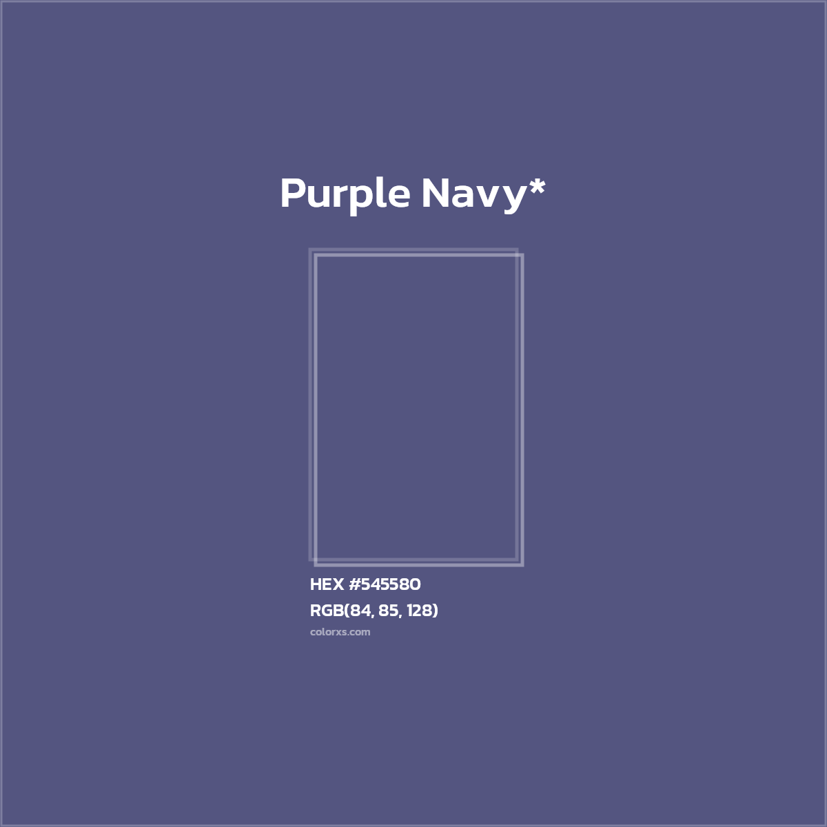HEX #545580 Color Name, Color Code, Palettes, Similar Paints, Images