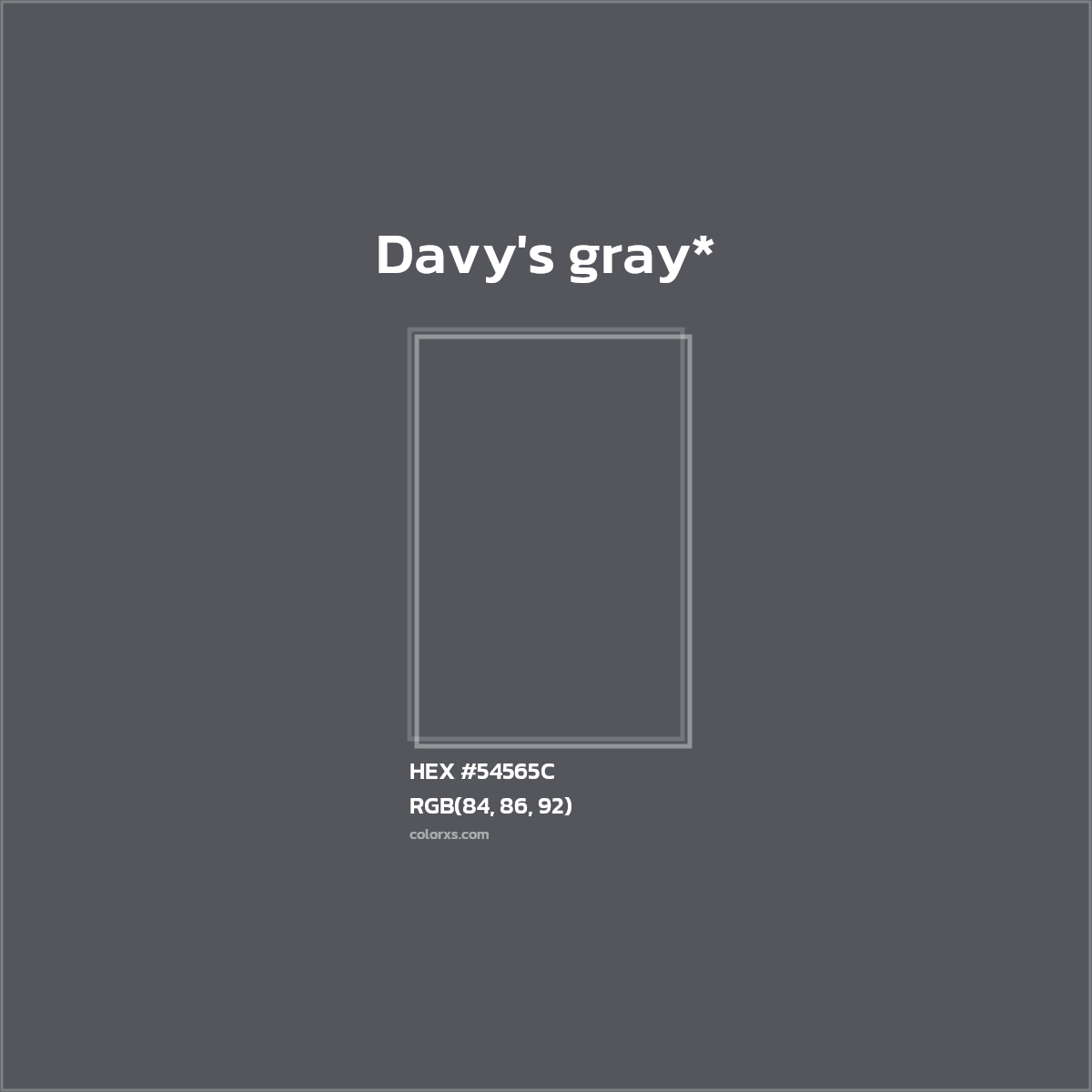 HEX #54565C Color Name, Color Code, Palettes, Similar Paints, Images