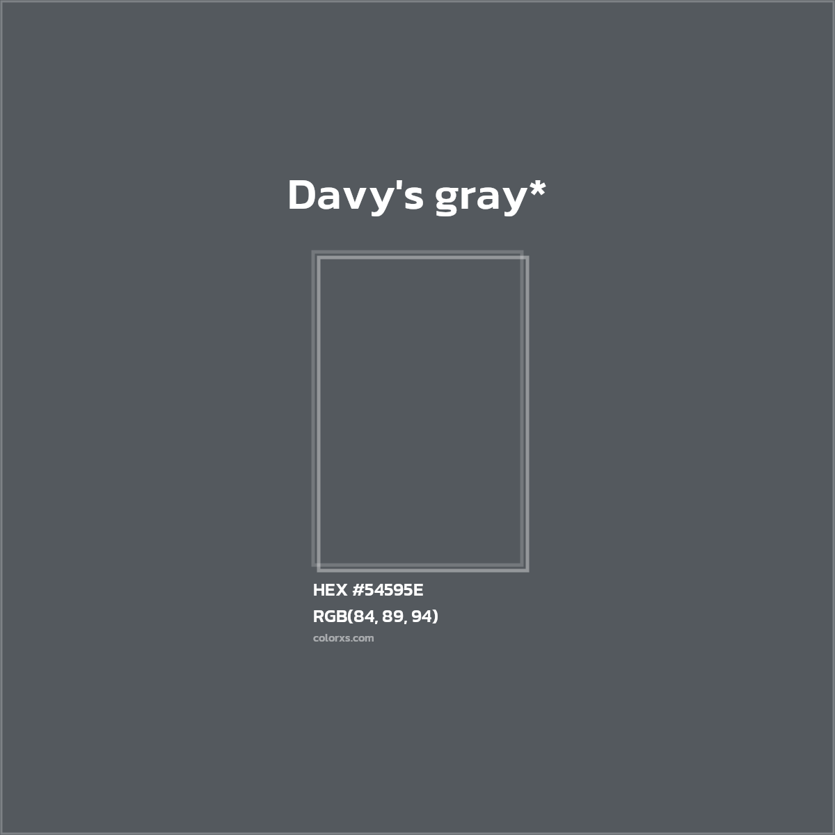 HEX #54595E Color Name, Color Code, Palettes, Similar Paints, Images