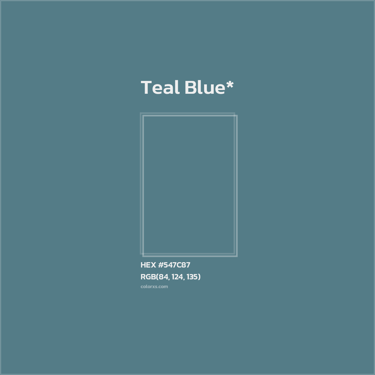HEX #547C87 Color Name, Color Code, Palettes, Similar Paints, Images