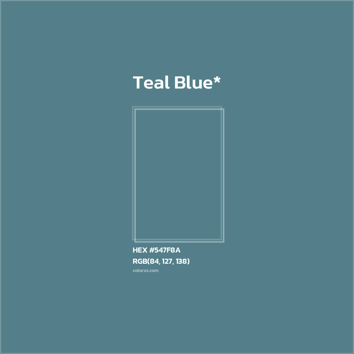 HEX #547F8A Color Name, Color Code, Palettes, Similar Paints, Images