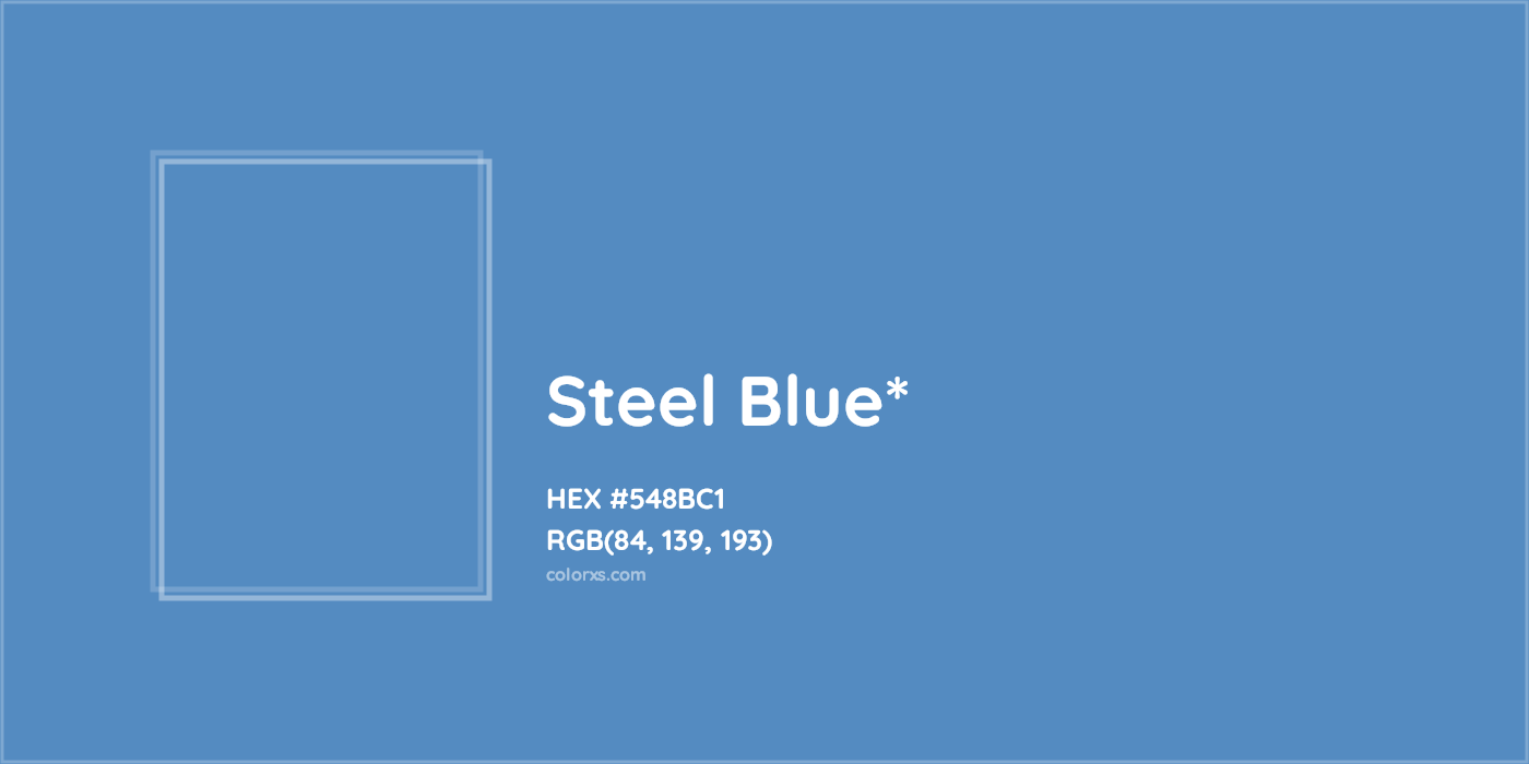 HEX #548BC1 Color Name, Color Code, Palettes, Similar Paints, Images