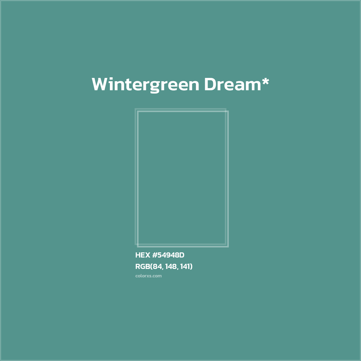 HEX #54948D Color Name, Color Code, Palettes, Similar Paints, Images