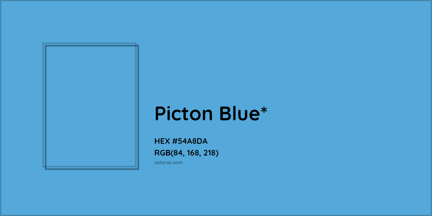 HEX #54A8DA Color Name, Color Code, Palettes, Similar Paints, Images