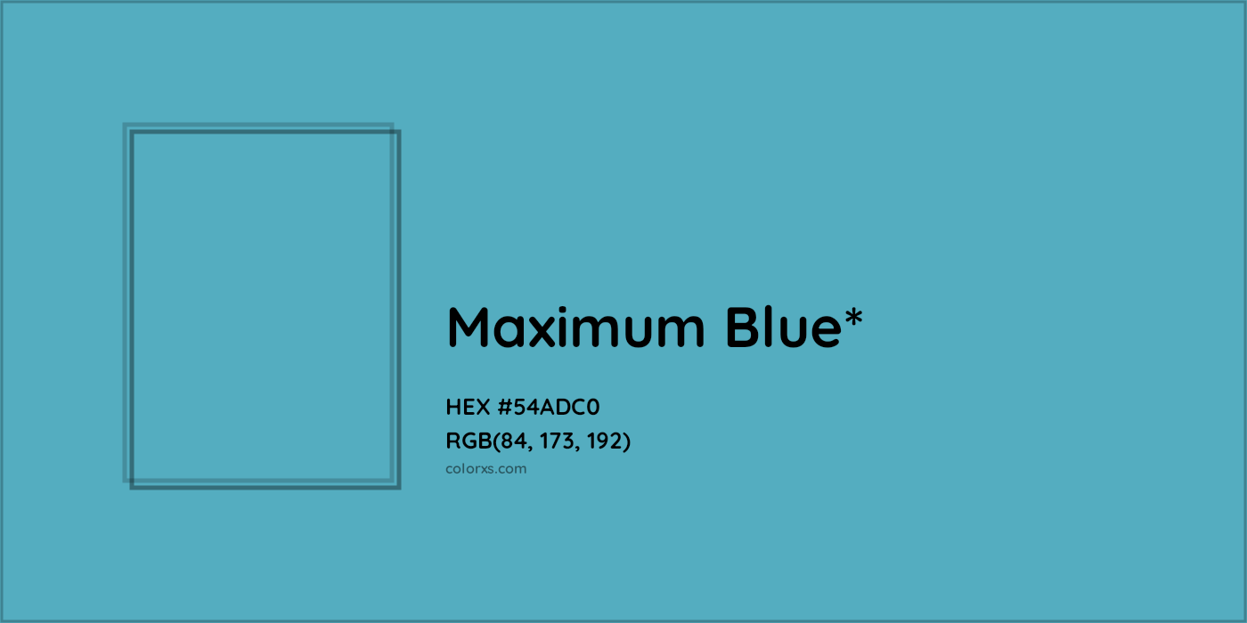 HEX #54ADC0 Color Name, Color Code, Palettes, Similar Paints, Images