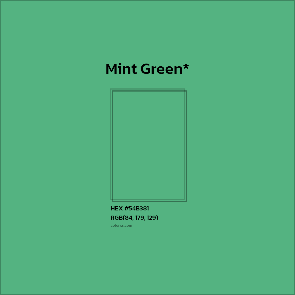 HEX #54B381 Color Name, Color Code, Palettes, Similar Paints, Images